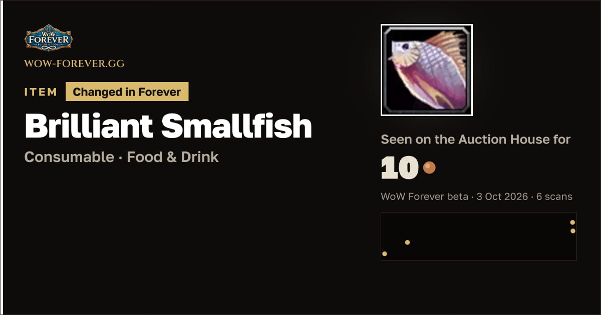 The preview card for Brilliant Smallfish