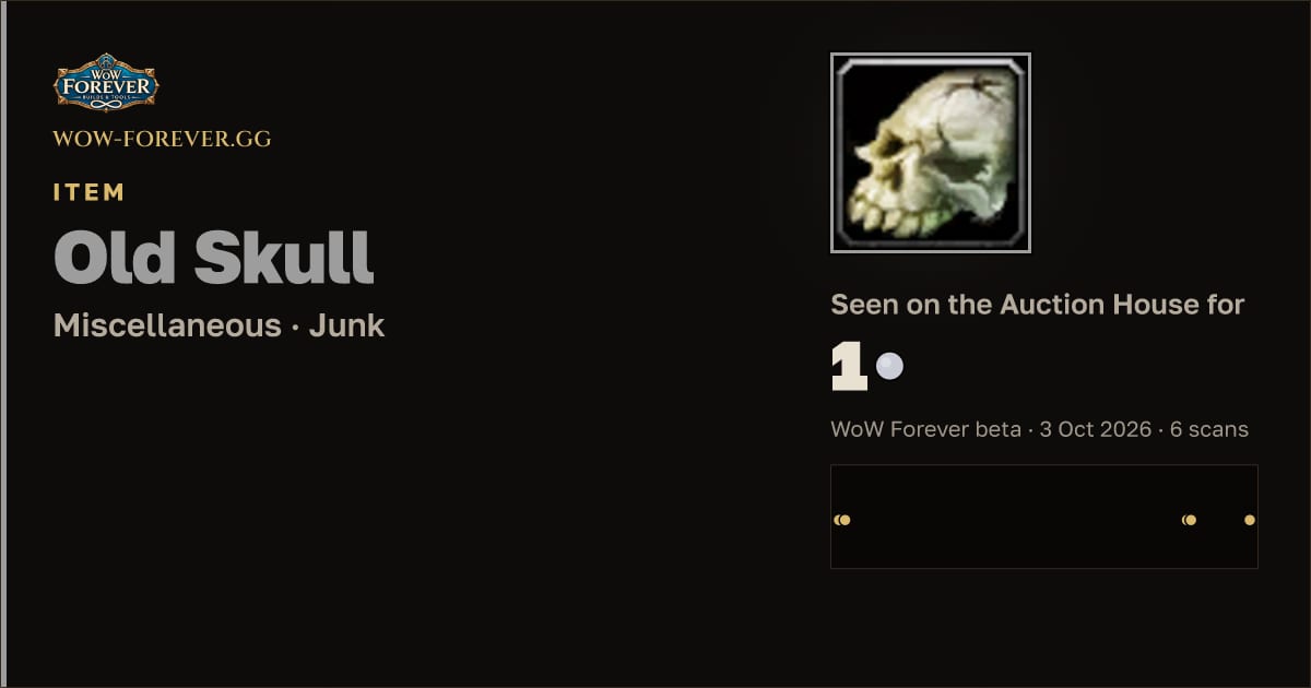 The preview card for Old Skull