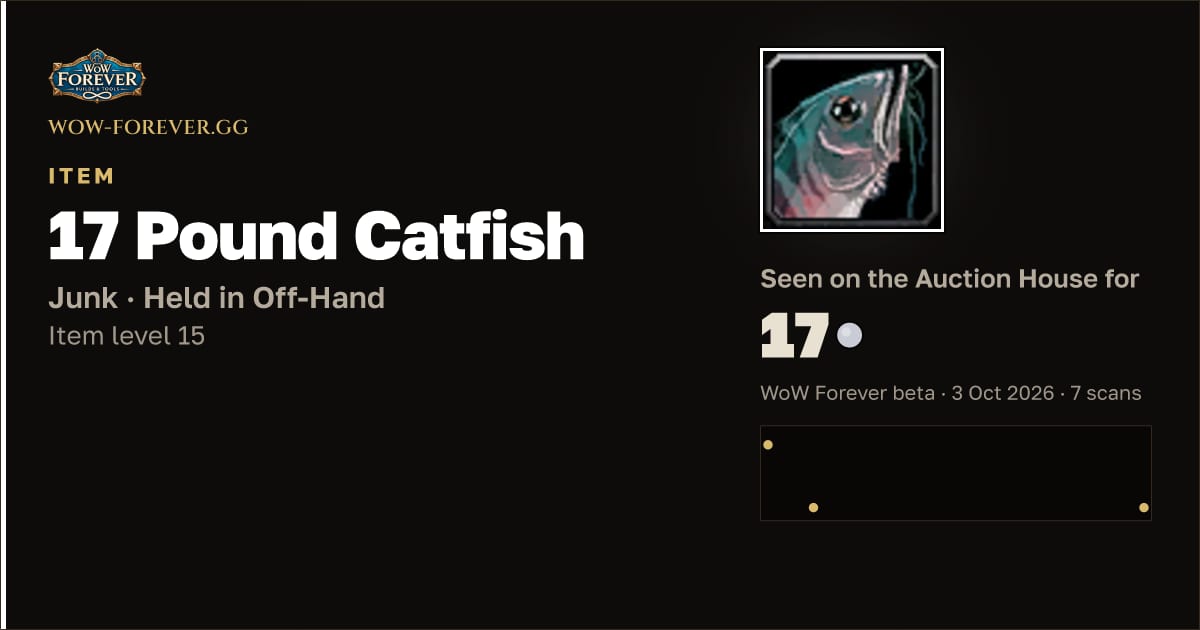 The preview card for 17 Pound Catfish
