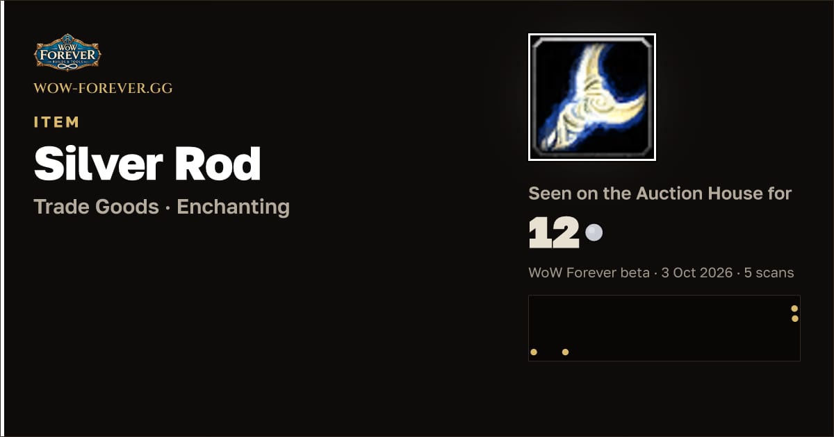 The preview card for Silver Rod