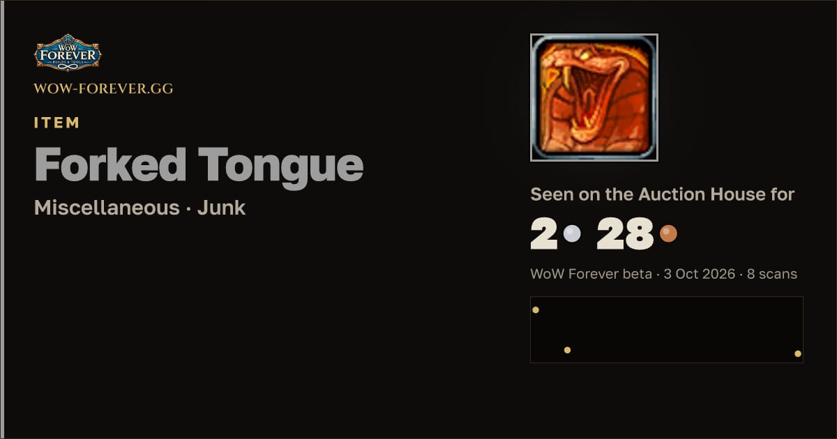 The preview card for Forked Tongue