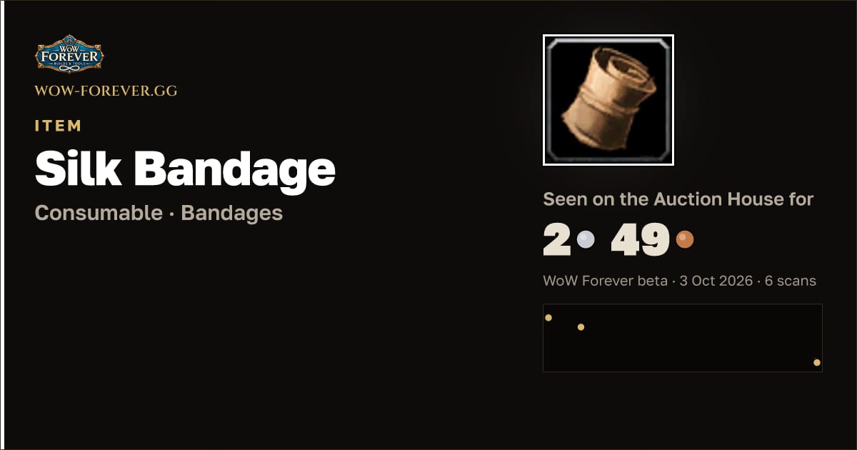 The preview card for Silk Bandage