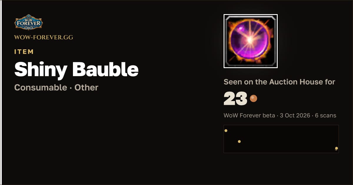 The preview card for Shiny Bauble