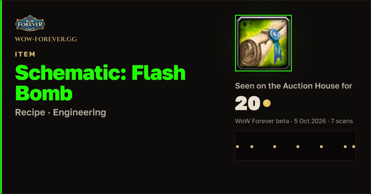 The preview card for Schematic: Flash Bomb