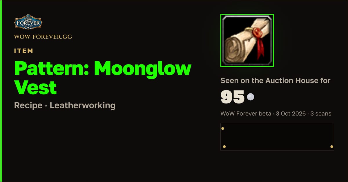 The preview card for Pattern: Moonglow Vest