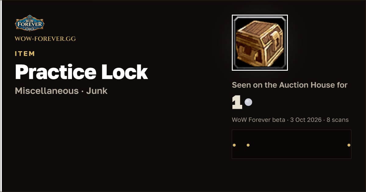The preview card for Practice Lock