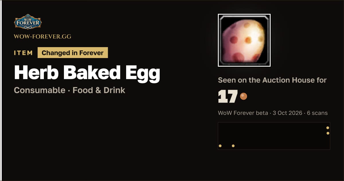 The preview card for Herb Baked Egg