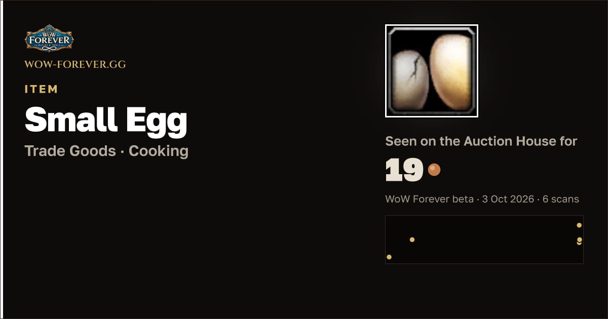 The preview card for Small Egg