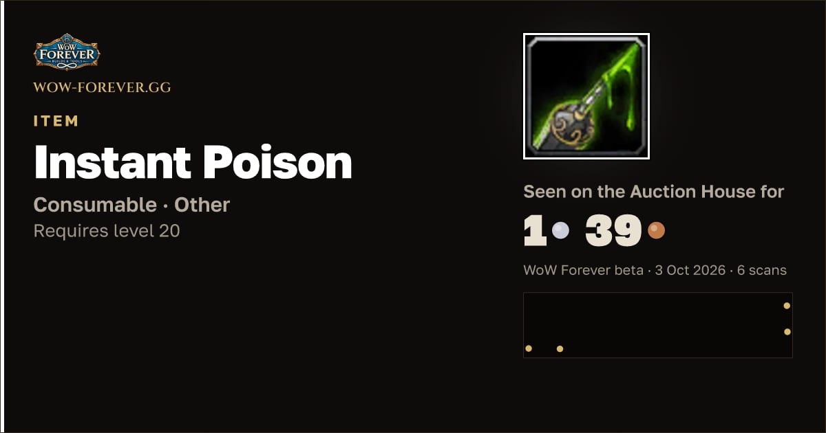 The preview card for Instant Poison
