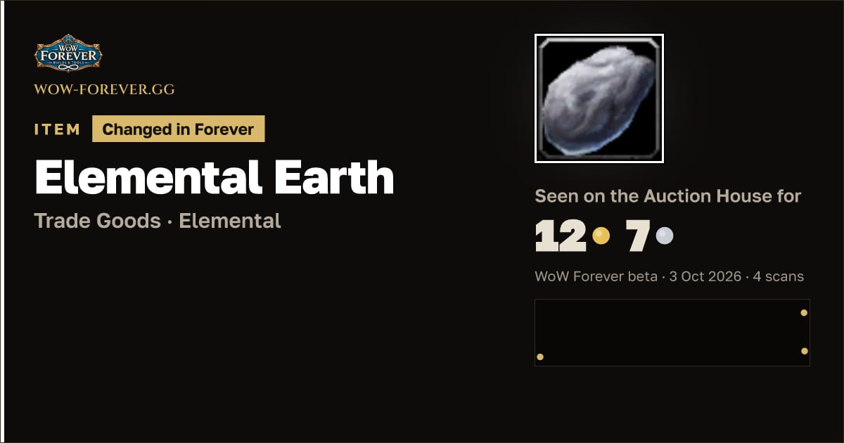 The preview card for Elemental Earth