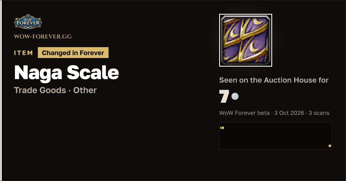 The preview card for Naga Scale
