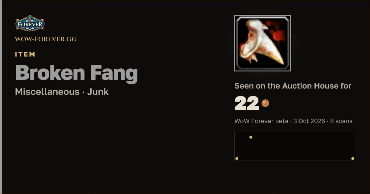 The preview card for Broken Fang