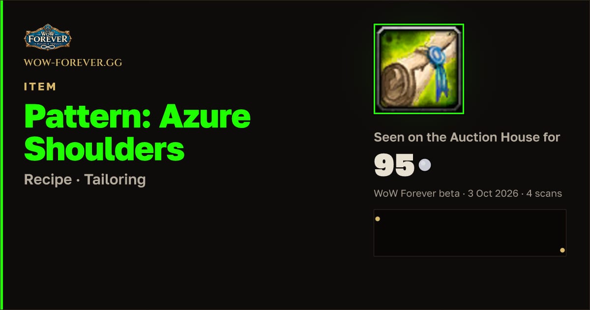 The preview card for Pattern: Azure Shoulders