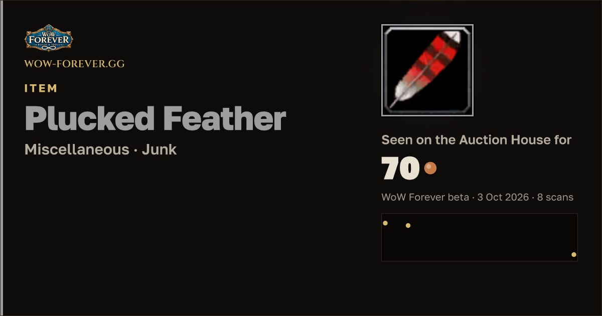 The preview card for Plucked Feather
