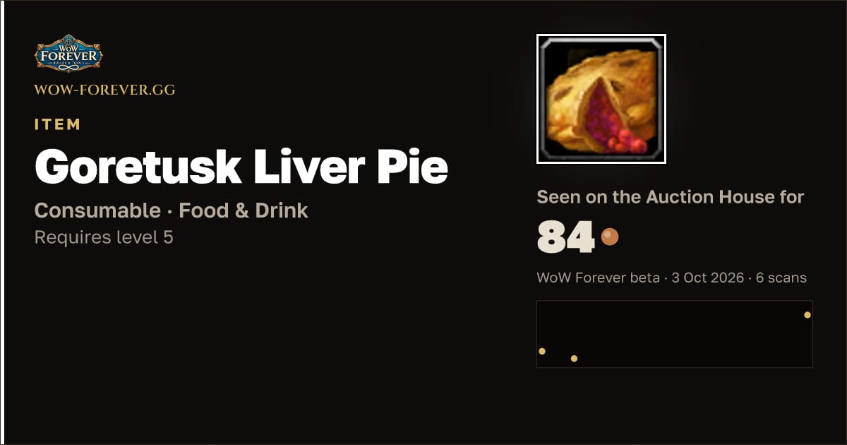 The preview card for Goretusk Liver Pie