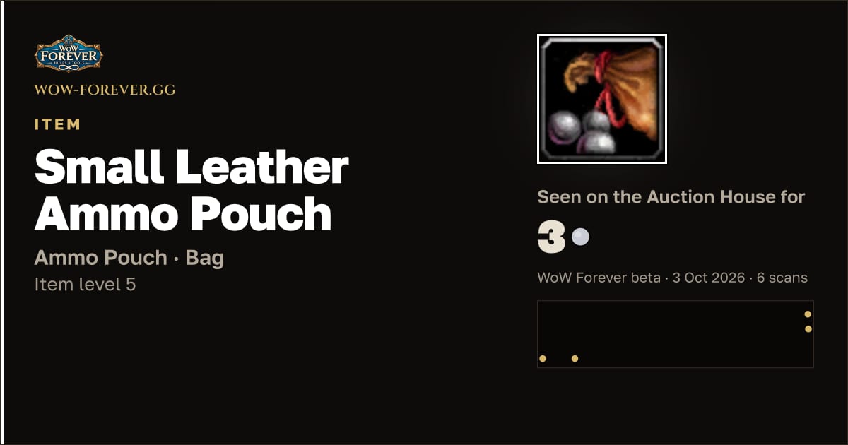 The preview card for Small Leather Ammo Pouch