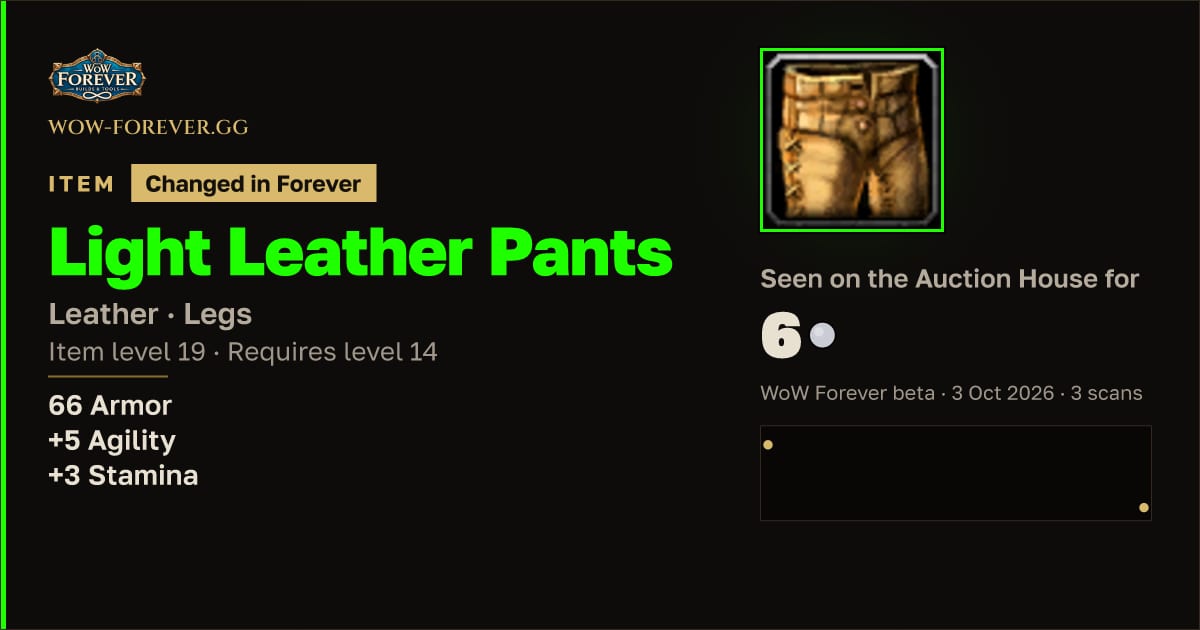 The preview card for Light Leather Pants