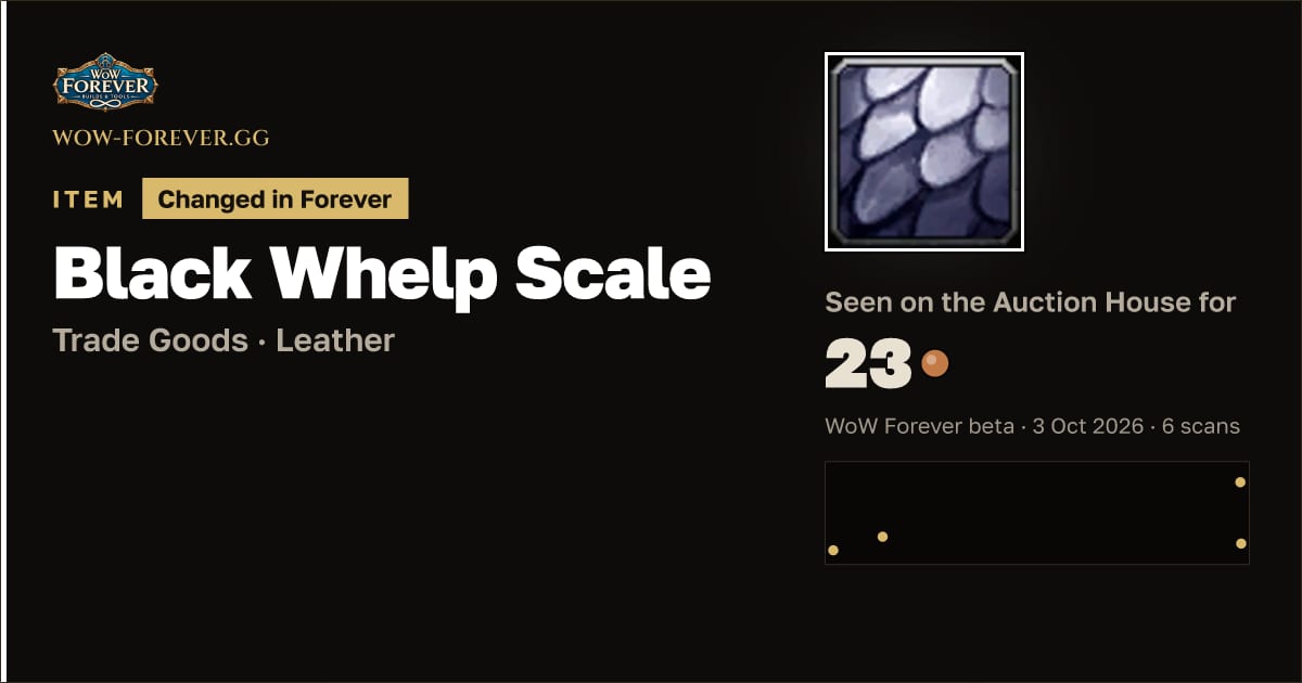 The preview card for Black Whelp Scale