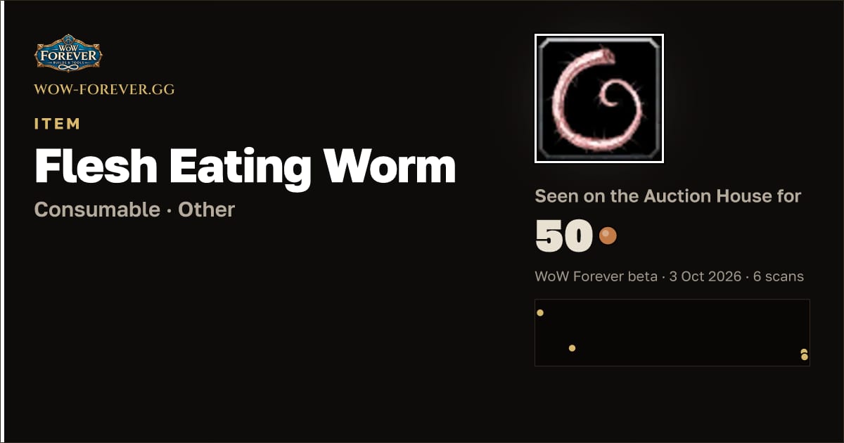 The preview card for Flesh Eating Worm