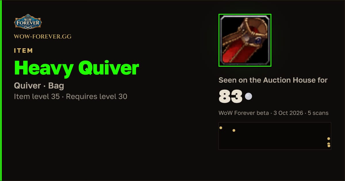 The preview card for Heavy Quiver