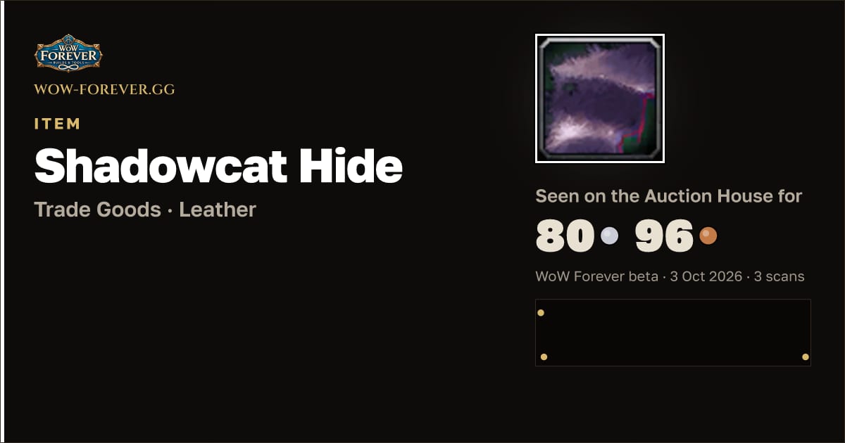 The preview card for Shadowcat Hide