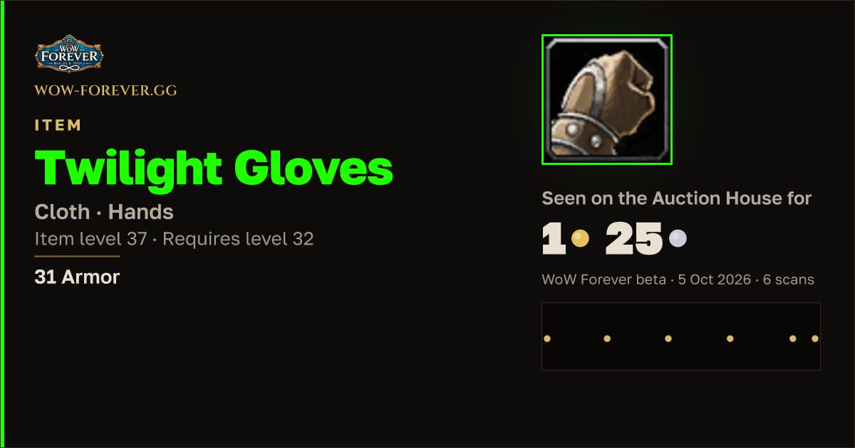 The preview card for Twilight Gloves