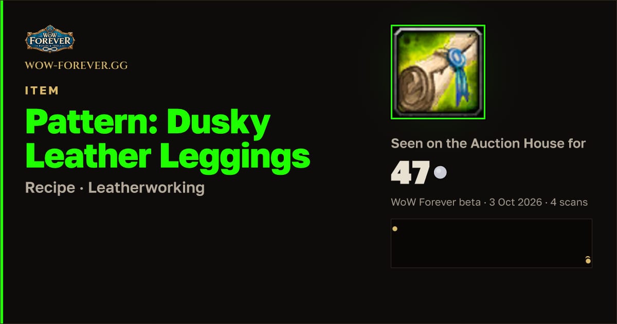 The preview card for Pattern: Dusky Leather Leggings