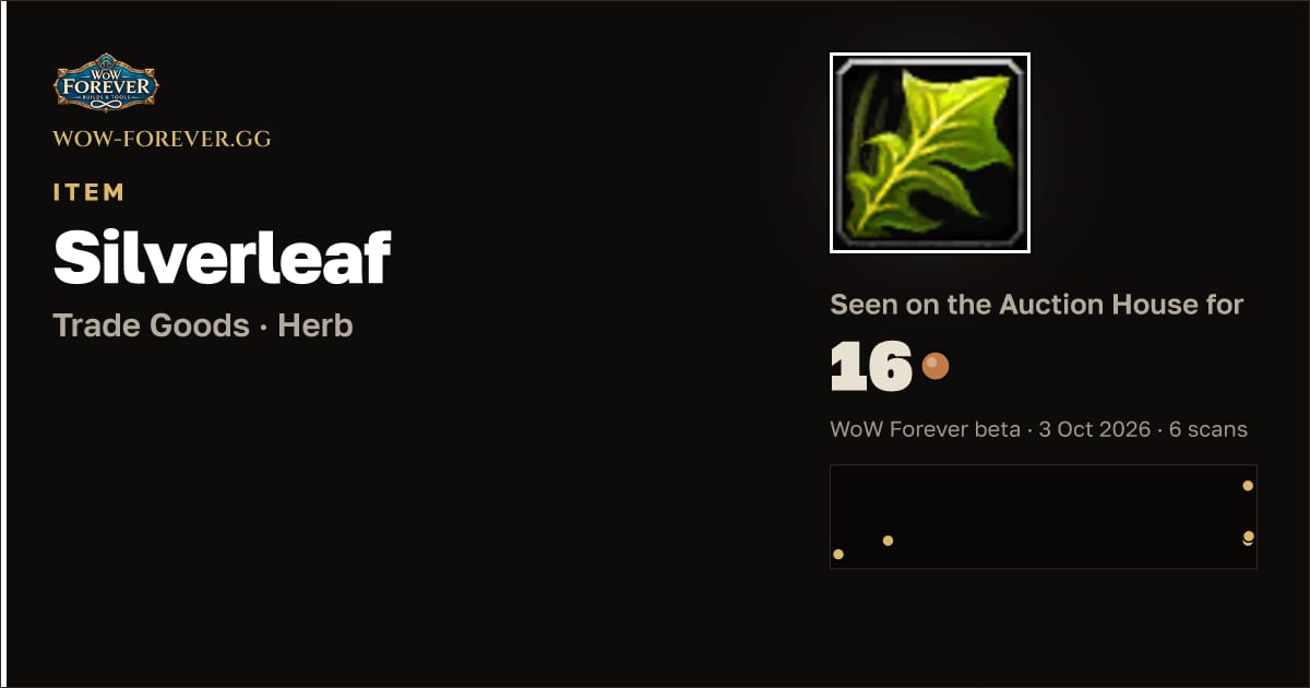 The preview card for Silverleaf