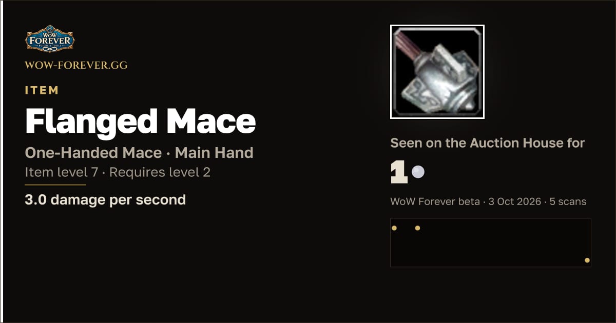 The preview card for Flanged Mace