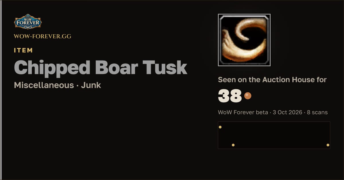 The preview card for Chipped Boar Tusk