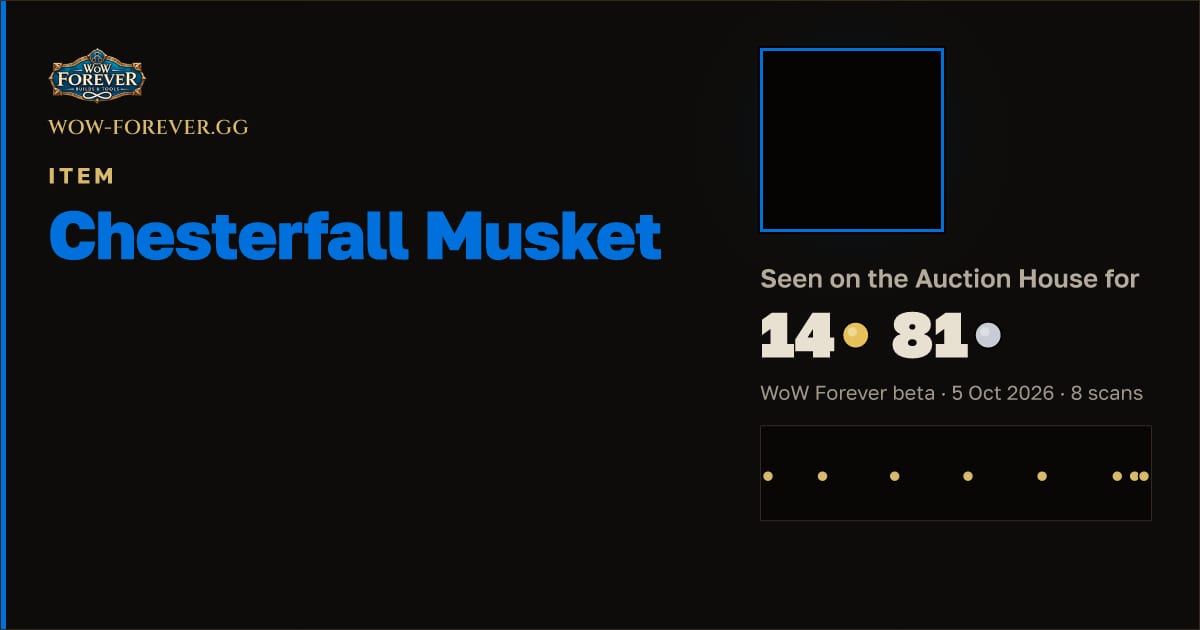 The preview card for Chesterfall Musket