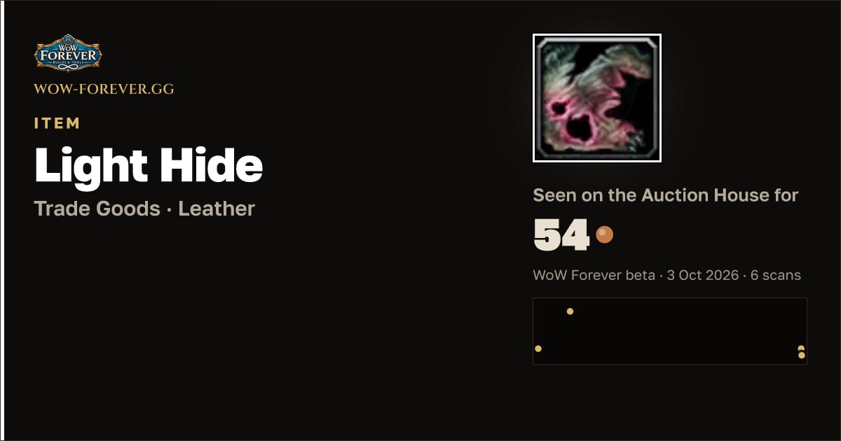 The preview card for Light Hide
