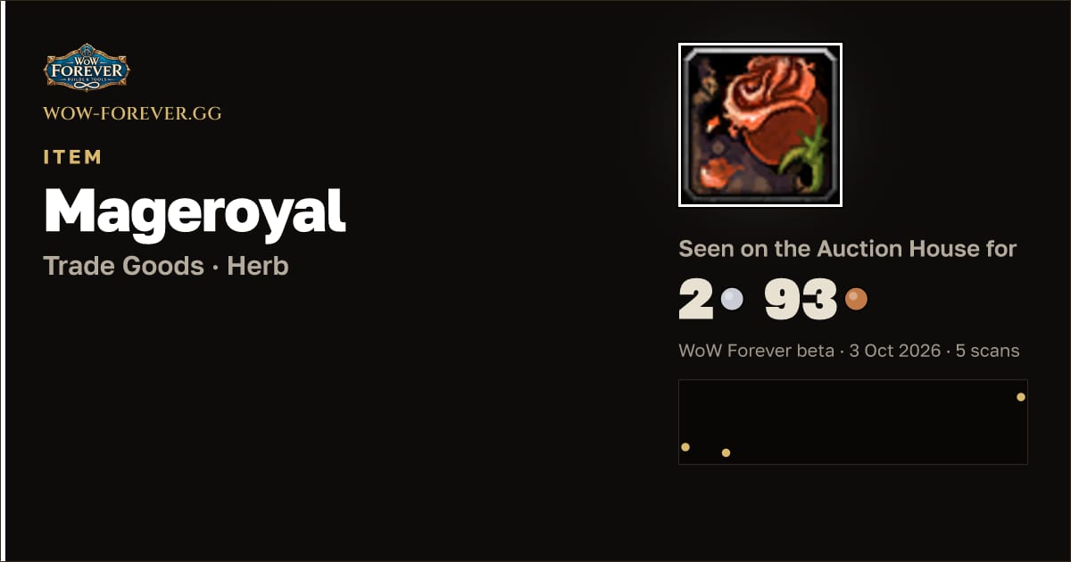 The preview card for Mageroyal
