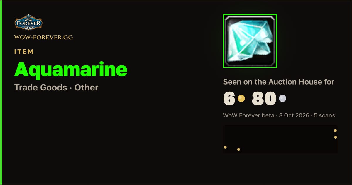 The preview card for Aquamarine