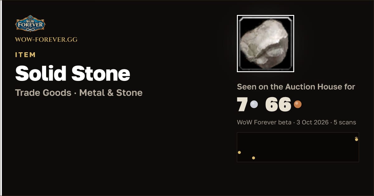 The preview card for Solid Stone