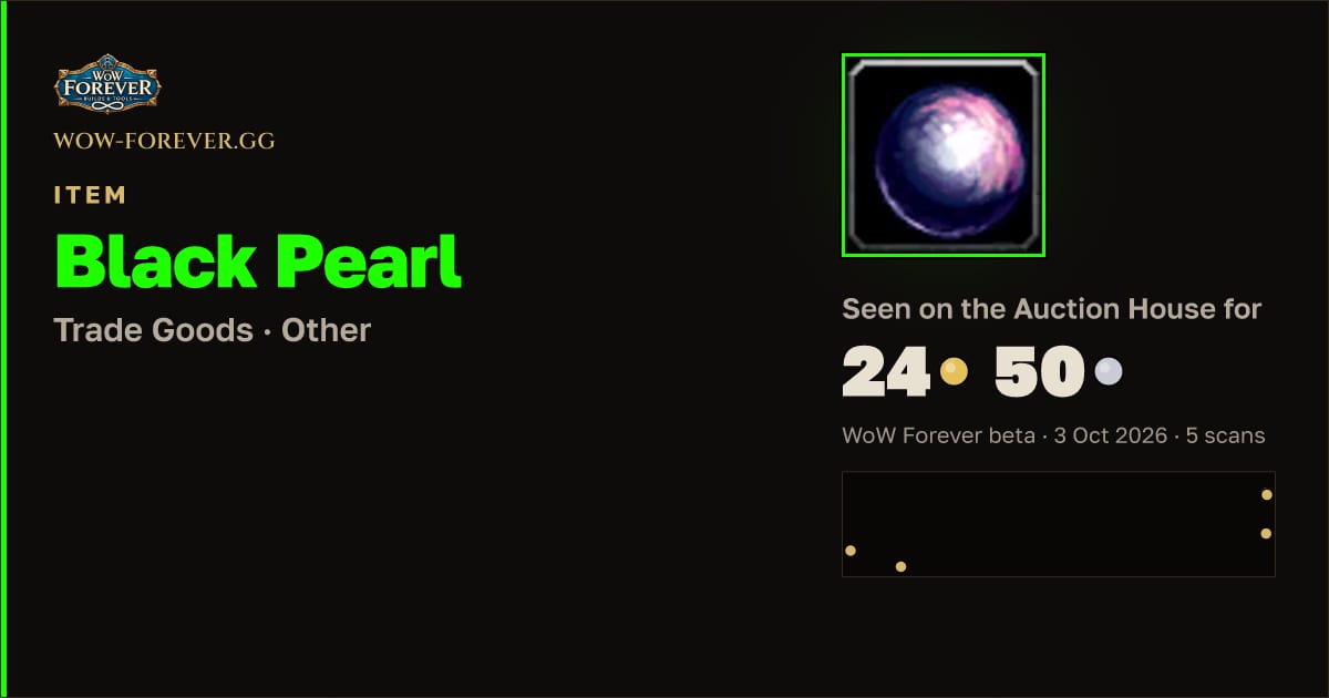 The preview card for Black Pearl