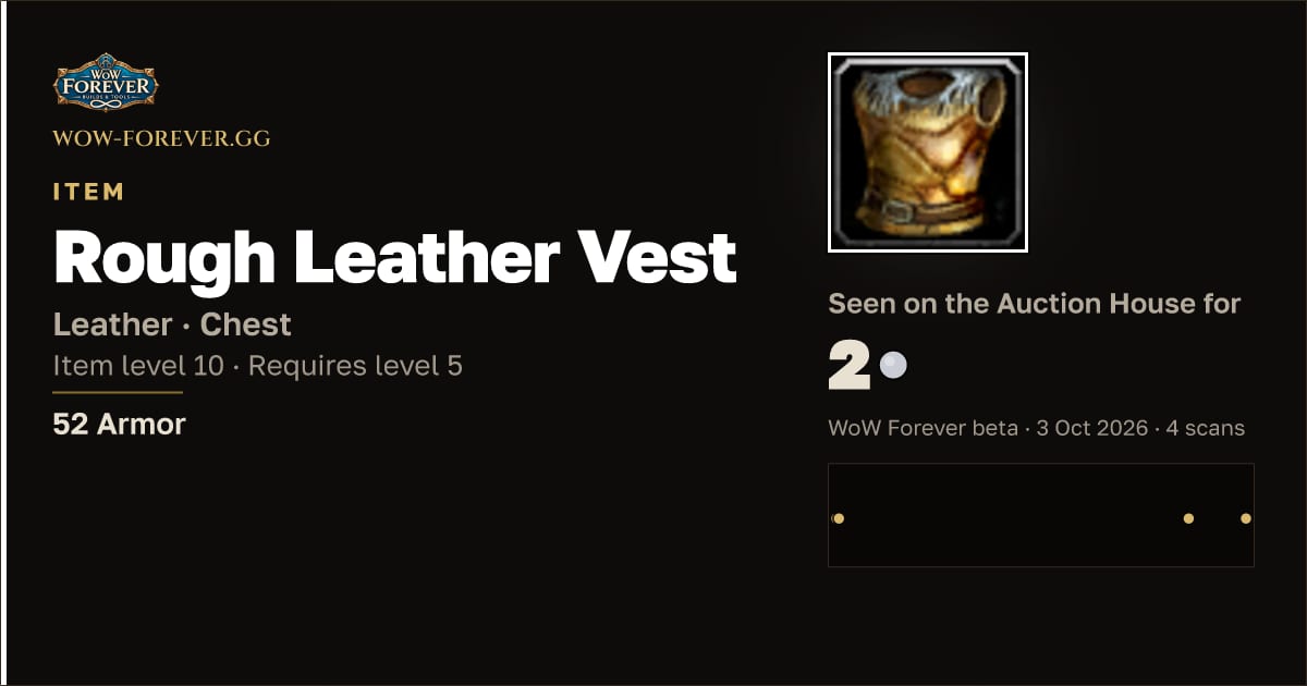 The preview card for Rough Leather Vest