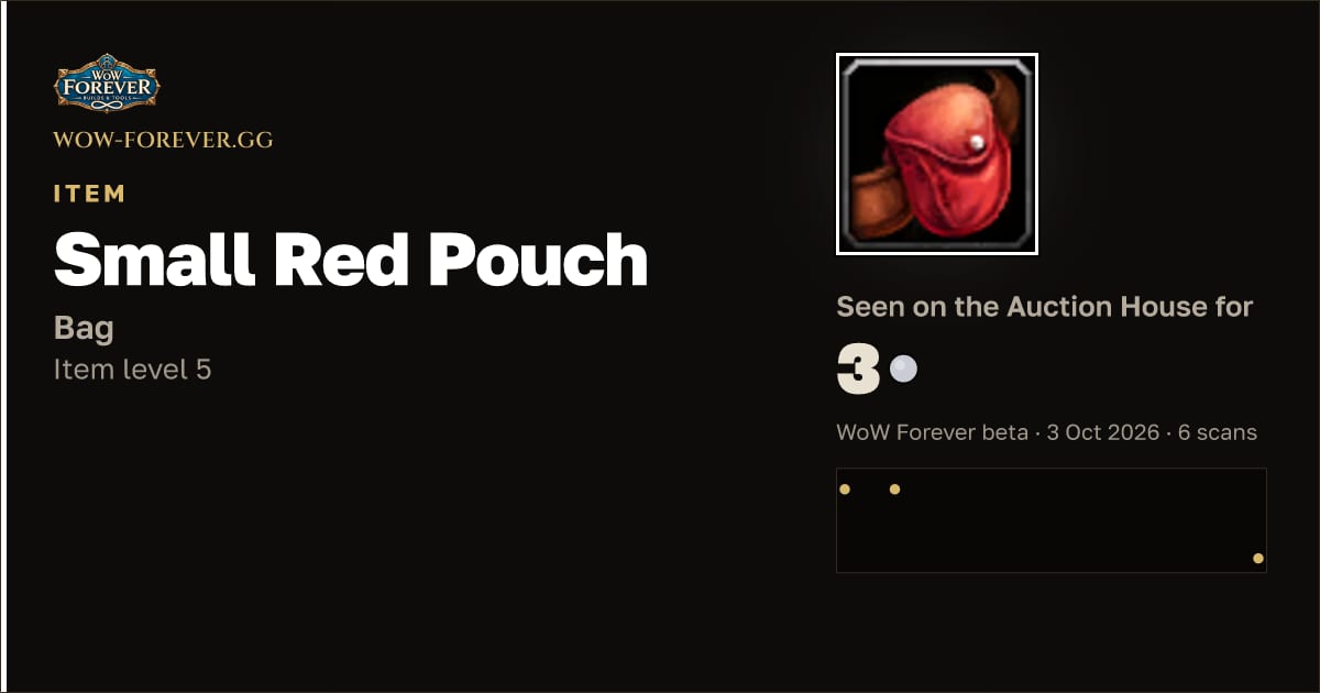 The preview card for Small Red Pouch