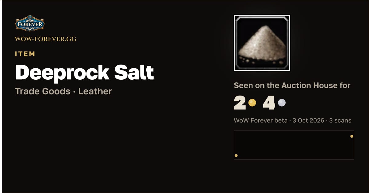 The preview card for Deeprock Salt