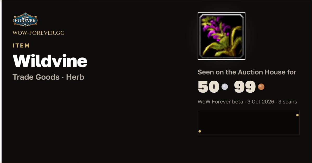 The preview card for Wildvine