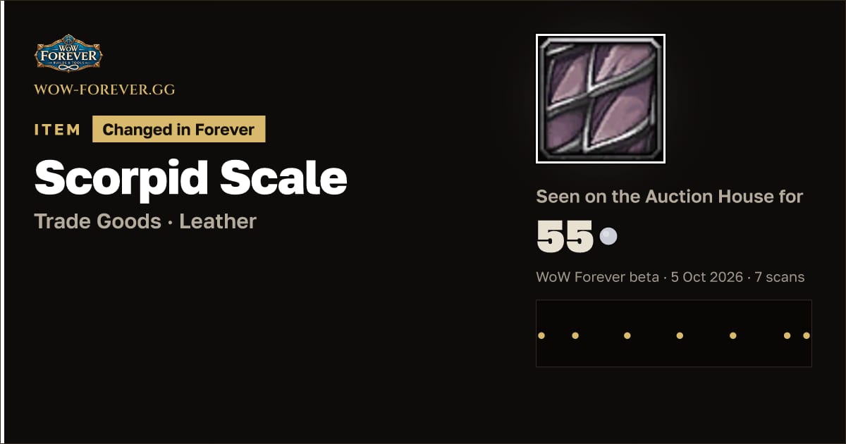 The preview card for Scorpid Scale
