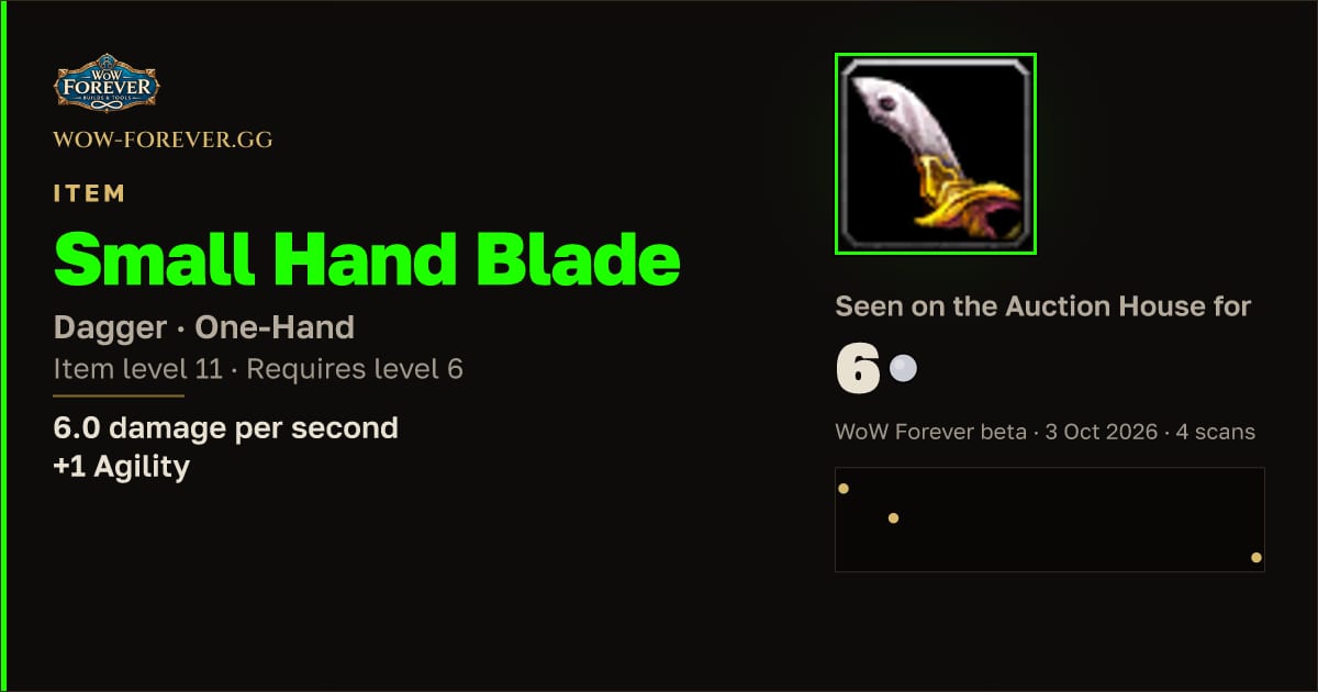The preview card for Small Hand Blade