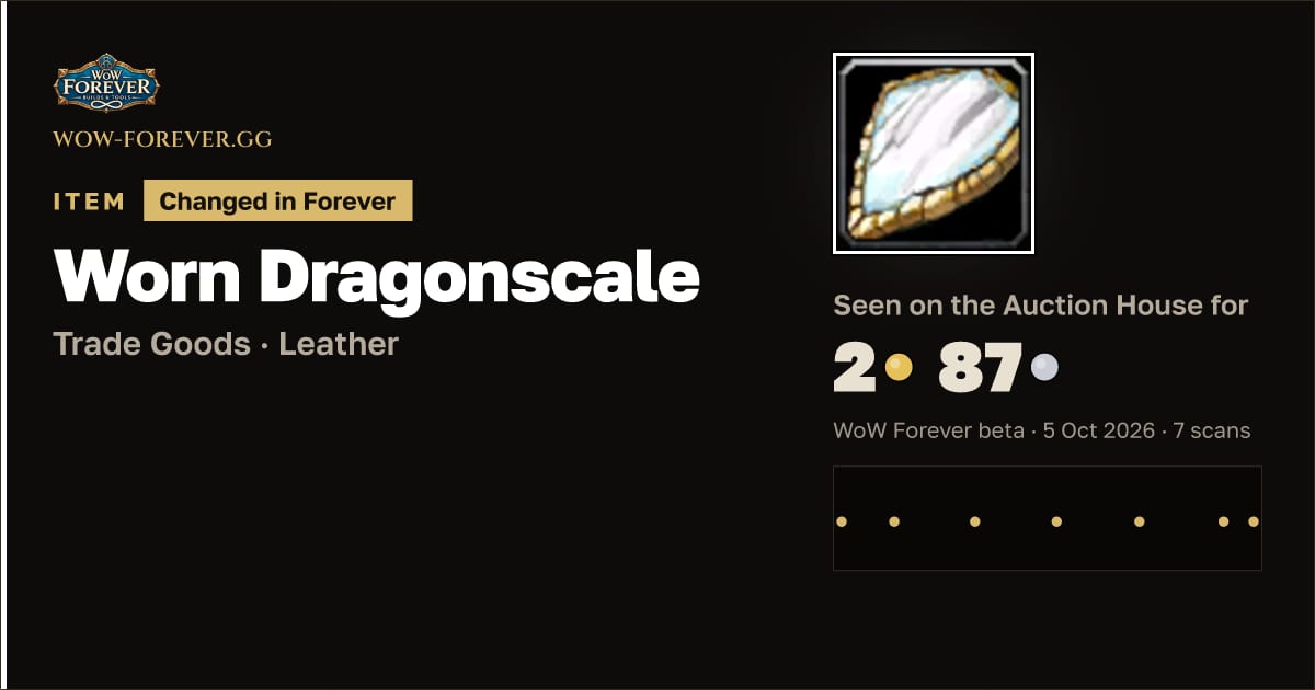 The preview card for Worn Dragonscale