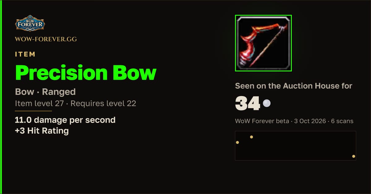 The preview card for Precision Bow