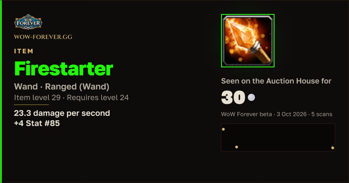 The preview card for Firestarter