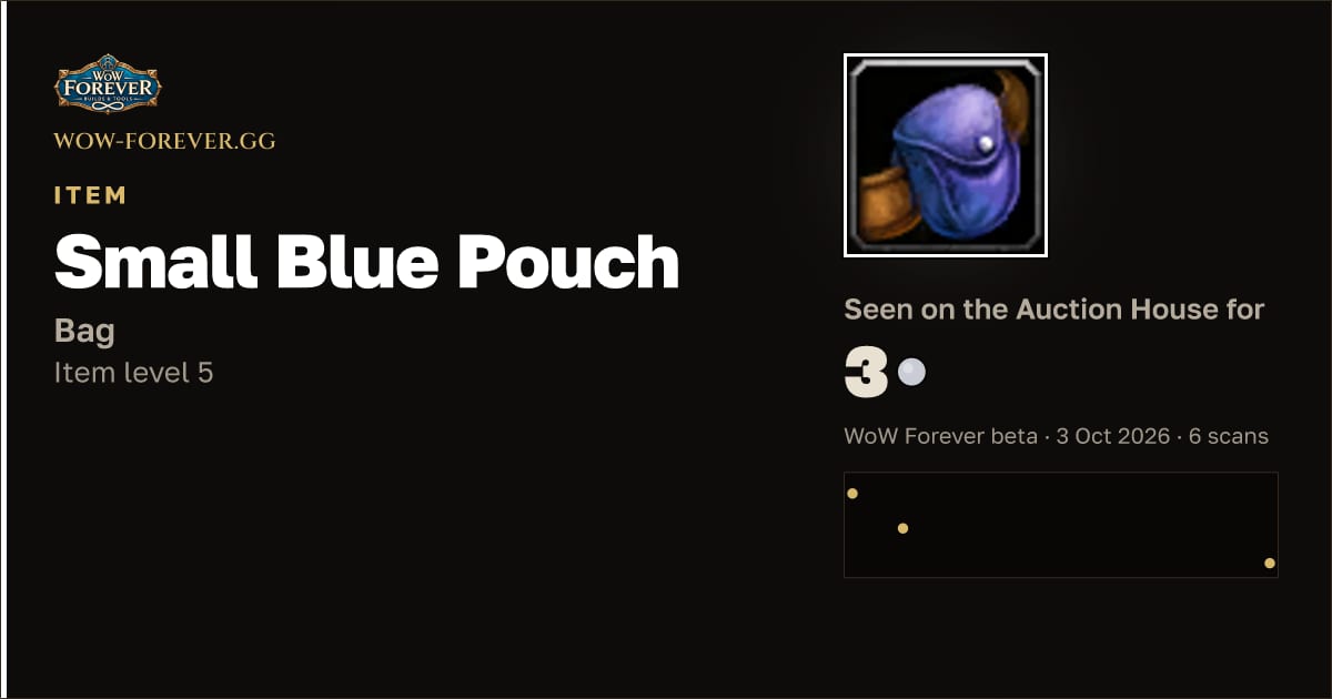 The preview card for Small Blue Pouch