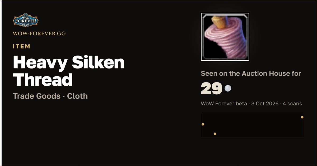 The preview card for Heavy Silken Thread