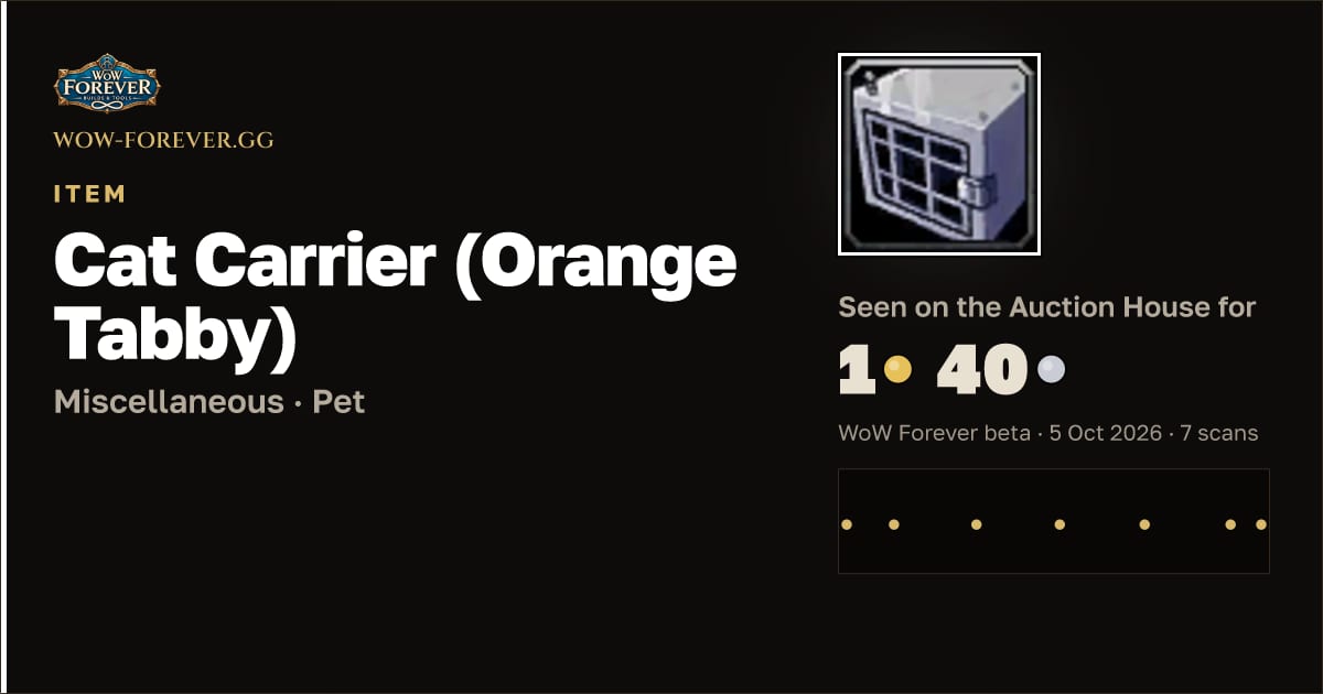 The preview card for Cat Carrier (Orange Tabby)