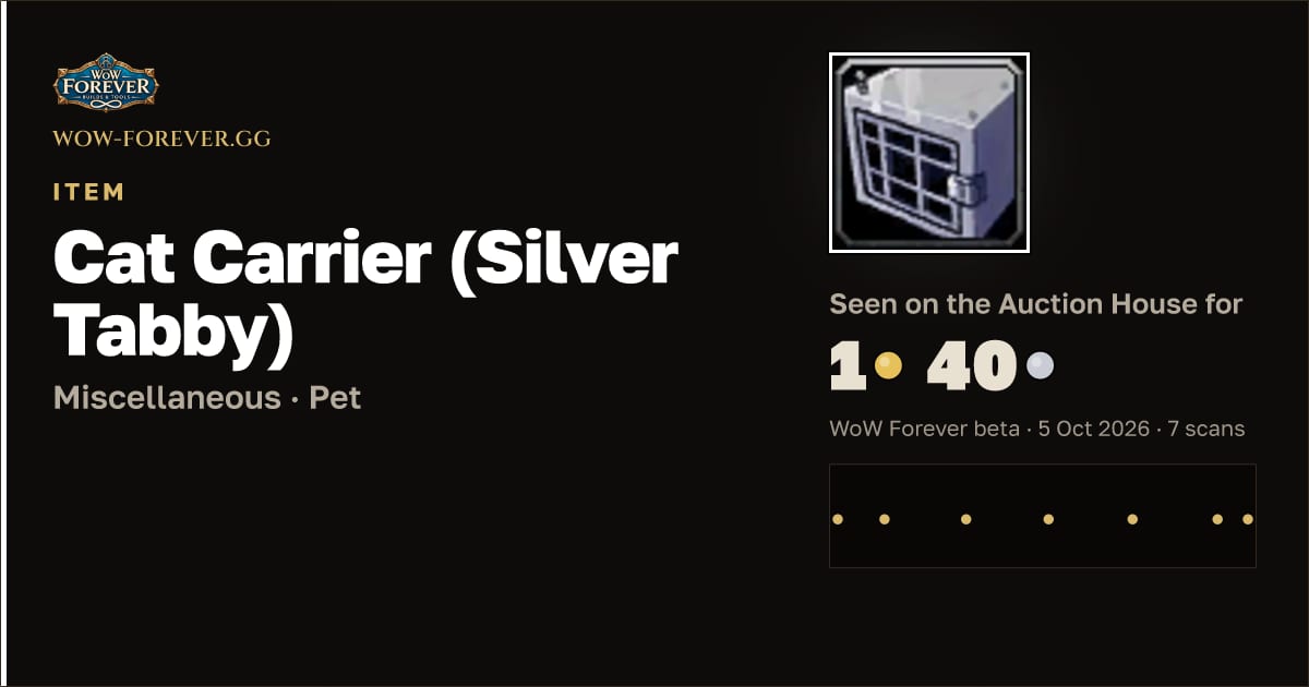 The preview card for Cat Carrier (Silver Tabby)