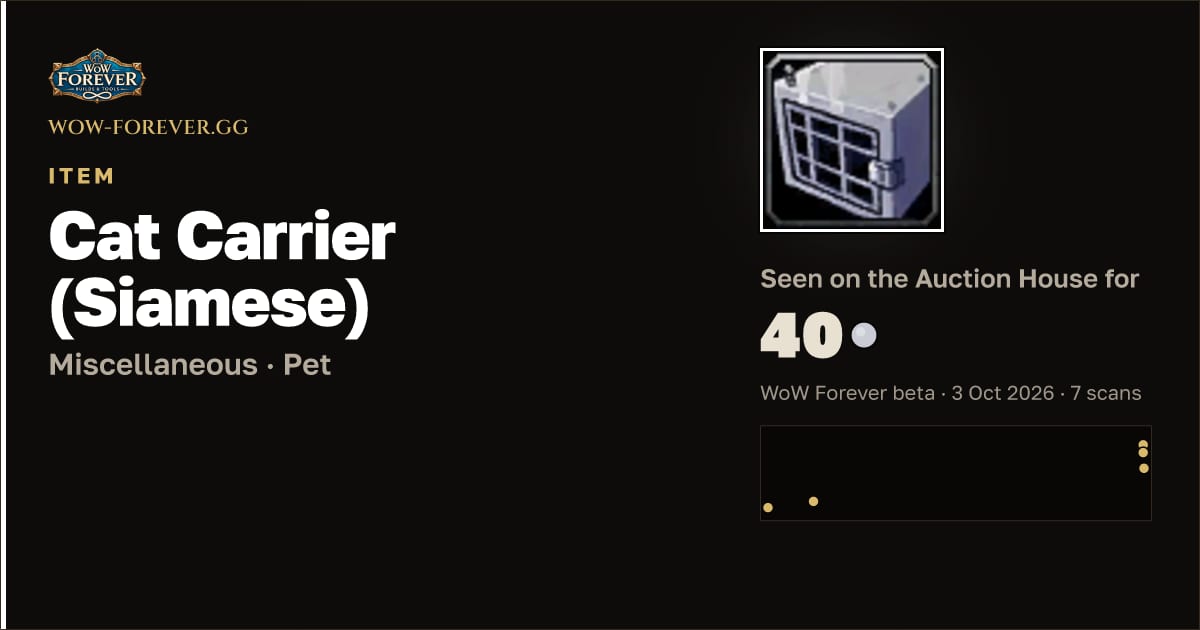 The preview card for Cat Carrier (Siamese)